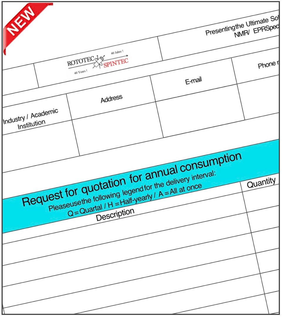 NMR Product Quotation System
